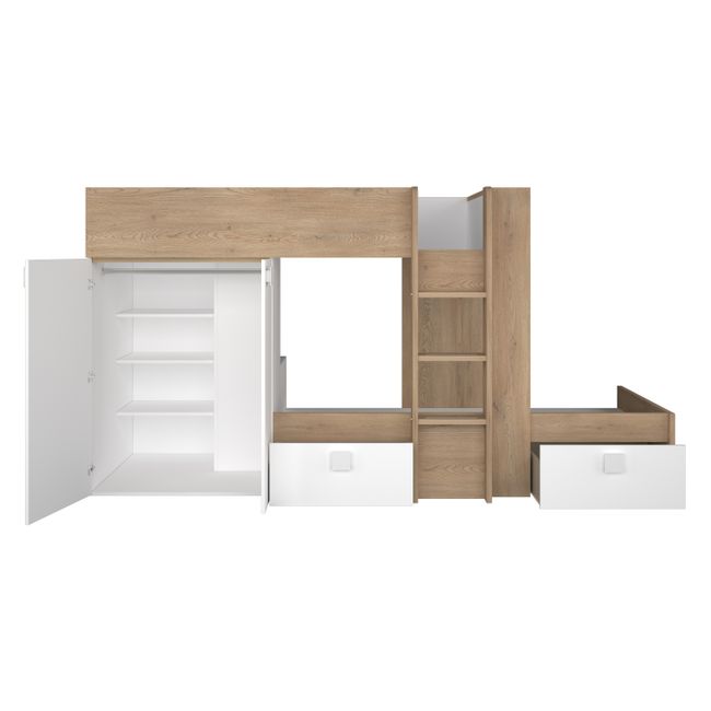 Stapelbed Maxim - Eik / Wit