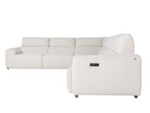 Hoekzetel met elektr. relaxen LUNO - Wit C-HTL-161-TZ1