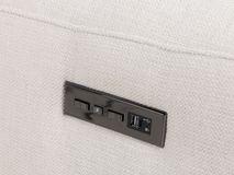 Hoekzetel met elektr. relaxen LUNO - Wit C-HTL-161-TZ1