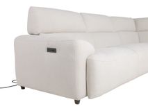 Hoekzetel met elektr. relaxen LUNO - Wit C-HTL-161-TZ1