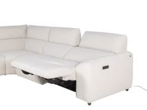 Hoekzetel met elektr. relaxen LUNO - Wit C-HTL-161-TZ1