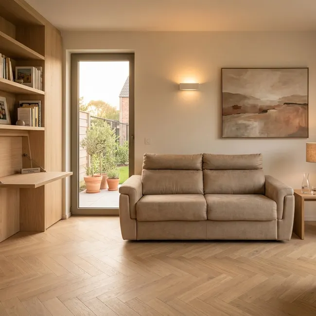 3-zit met zetelbed PIXELL - Beige