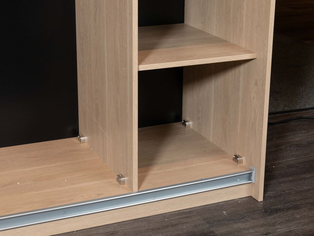 Schuifdeurkast LAGO - Eikenhouten look MBR-85-000021