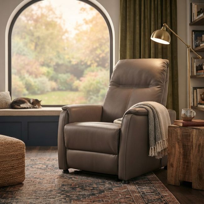 Relaxfauteuil MINIMO - Taupe leder