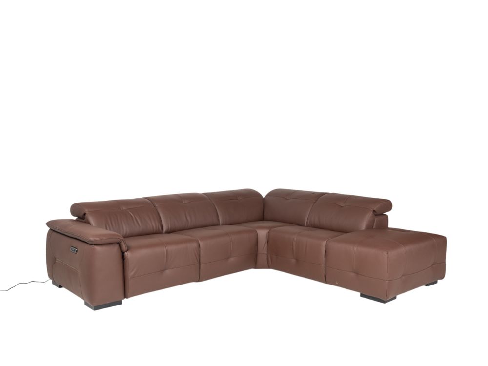 Hoekzetel met elektr. relax LIVINGSTONE - Bruin le C-DDV-28-HKSTZ1