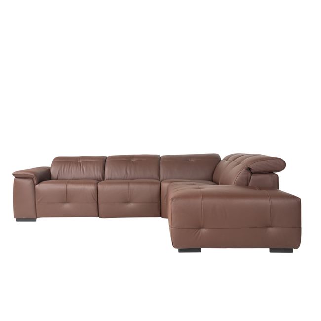 Hoekzetel met elektr. relax LIVINGSTONE - Bruin le