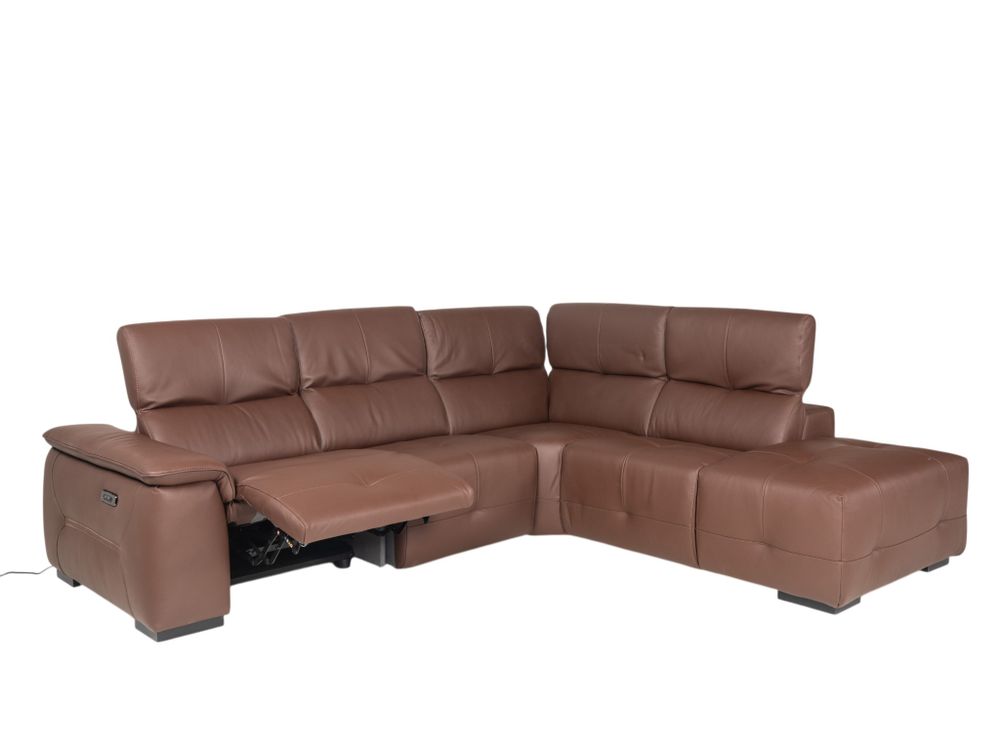 Hoekzetel met elektr. relax LIVINGSTONE - Bruin le C-DDV-28-HKSTZ1