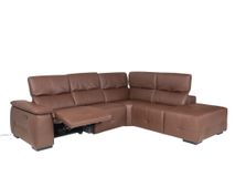 Hoekzetel met elektr. relax LIVINGSTONE - Bruin le C-DDV-28-HKSTZ1