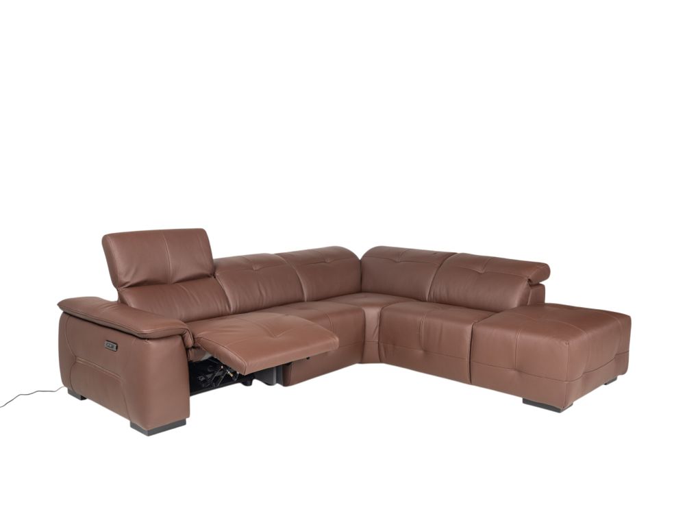 Hoekzetel met elektr. relax LIVINGSTONE - Bruin le C-DDV-28-HKSTZ1