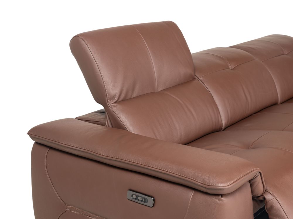 Hoekzetel met elektr. relax LIVINGSTONE - Bruin le C-DDV-28-HKSTZ1