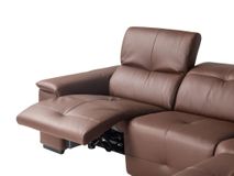Hoekzetel met elektr. relax LIVINGSTONE - Bruin le C-DDV-28-HKSTZ1