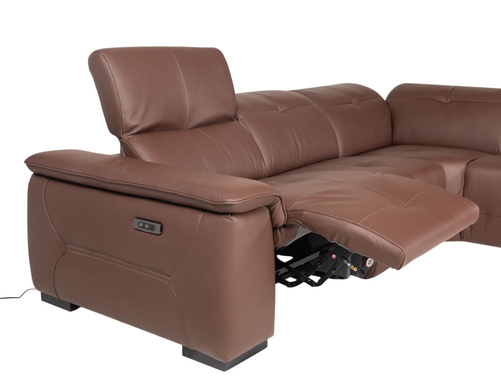 Hoekzetel met elektr. relax LIVINGSTONE - Bruin le C-DDV-28-HKSTZ1