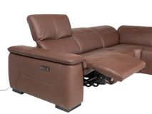 Hoekzetel met elektr. relax LIVINGSTONE - Bruin le C-DDV-28-HKSTZ1