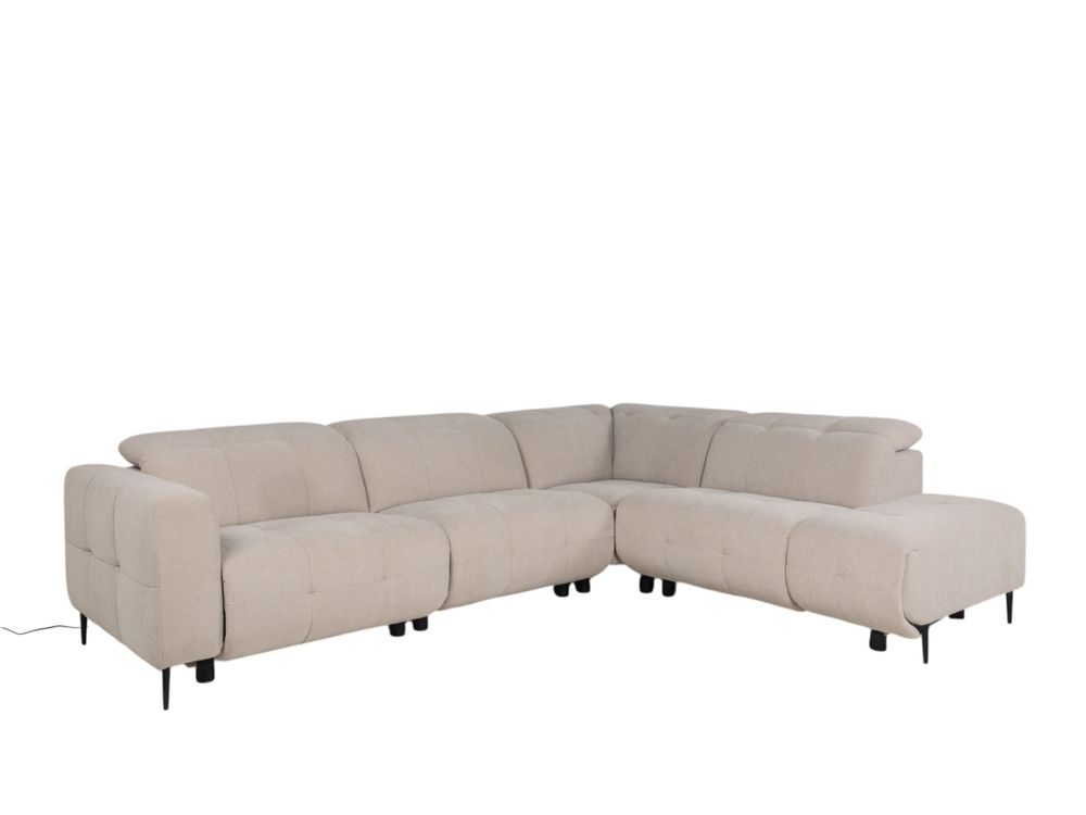 Hoeksalon met elektr. relax LINZ - Beige MED-66-TZ1