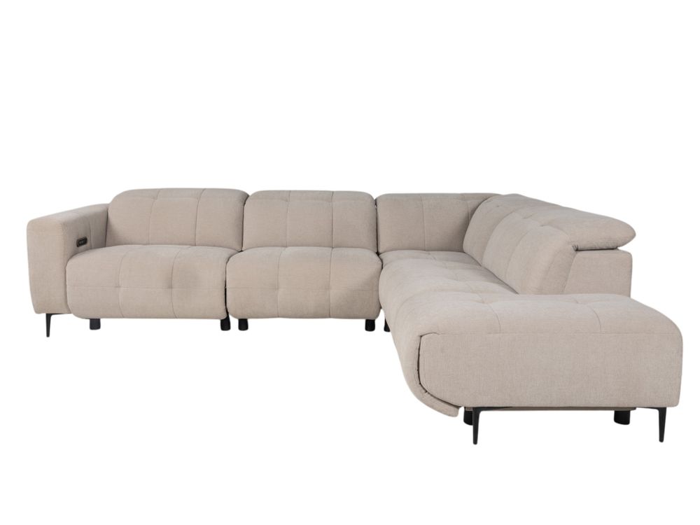 Hoeksalon met elektr. relax LINZ - Beige MED-66-TZ1
