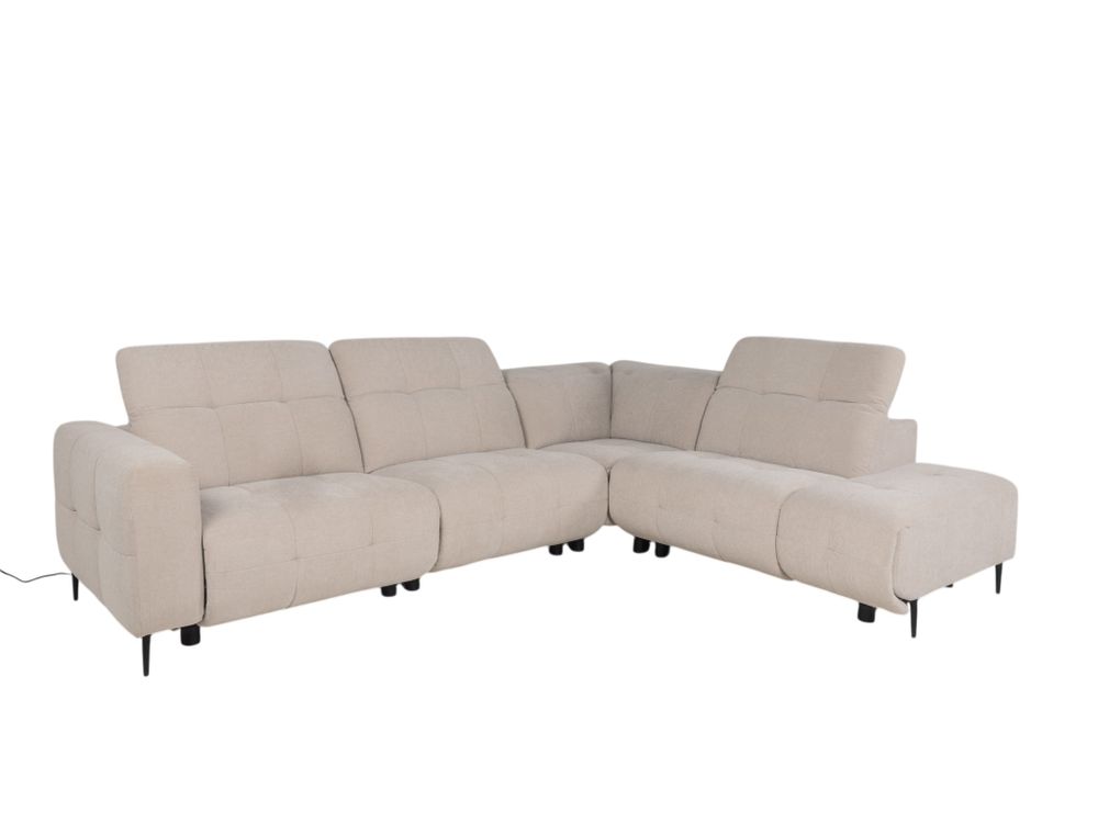 Hoeksalon met elektr. relax LINZ - Beige MED-66-TZ1