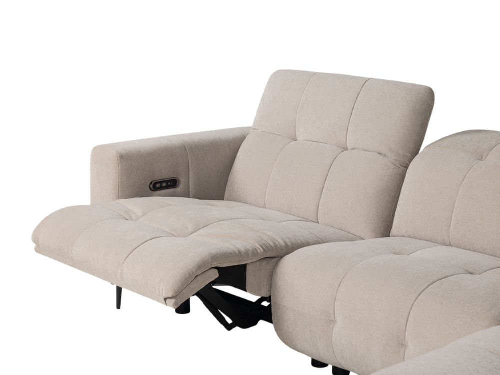 Hoeksalon met elektr. relax LINZ - Beige MED-66-TZ1