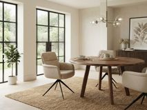 Draaibare armstoel TOBY - Beige MED-67-TZ1