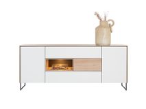 Dressoir LINDFIELD - Wit / Eikenlook XOO 51557LNO