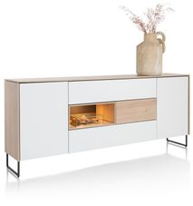 Dressoir LINDFIELD - Wit / Eikenlook XOO 51557LNO