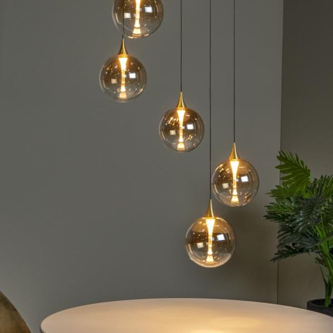 Hanglamp GISELA - Amberkleurig