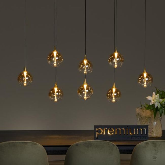 Hanglamp GISELA - Amberkleurig