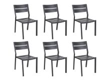 Set van 6 tuinstoelen DELIA - Antraciet C-BRF-1-2681-73