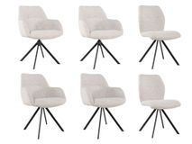 Set van 6 eetkamerstoelen BRIGITA - Beige C-PRM-8-SET6