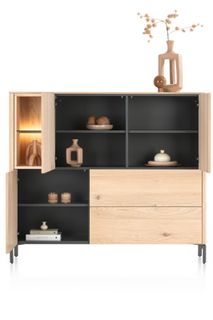 Wandkast TRENTON - Donker eikenfineer XOO 52283-NAT