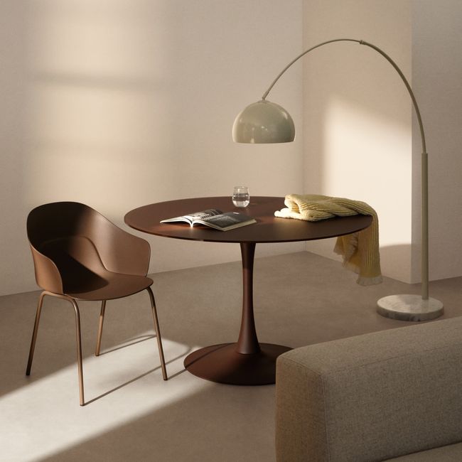 Eetkamertafel VEDIRA - Glas / Beige