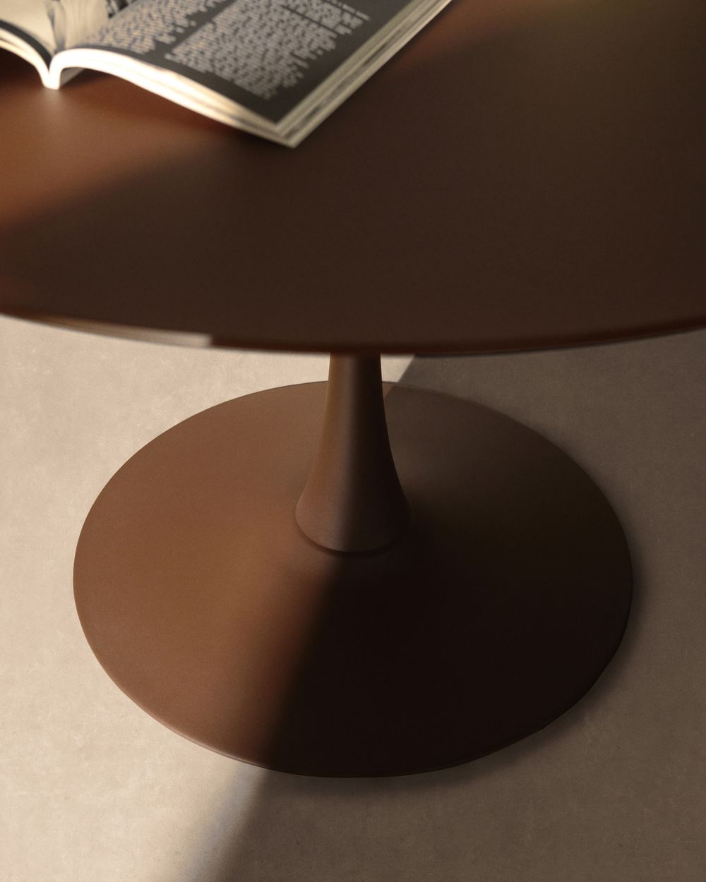 Eetkamertafel VEDIRA - Glas / Bruin KAV T00581CR09