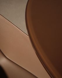 Eetkamertafel VEDIRA - Glas / Bruin KAV T00581CR09