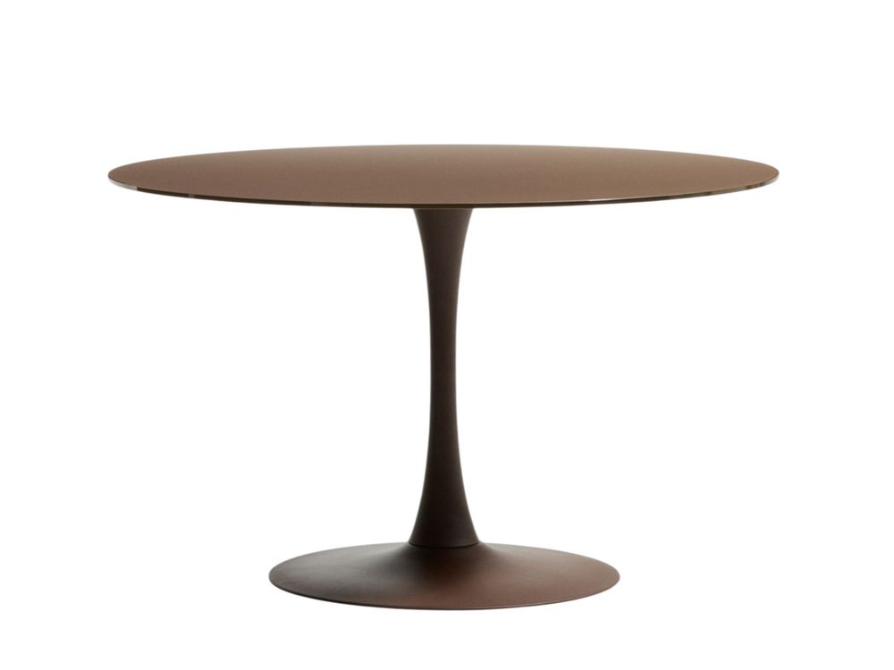 Eetkamertafel VEDIRA - Glas / Bruin KAV T00581CR09