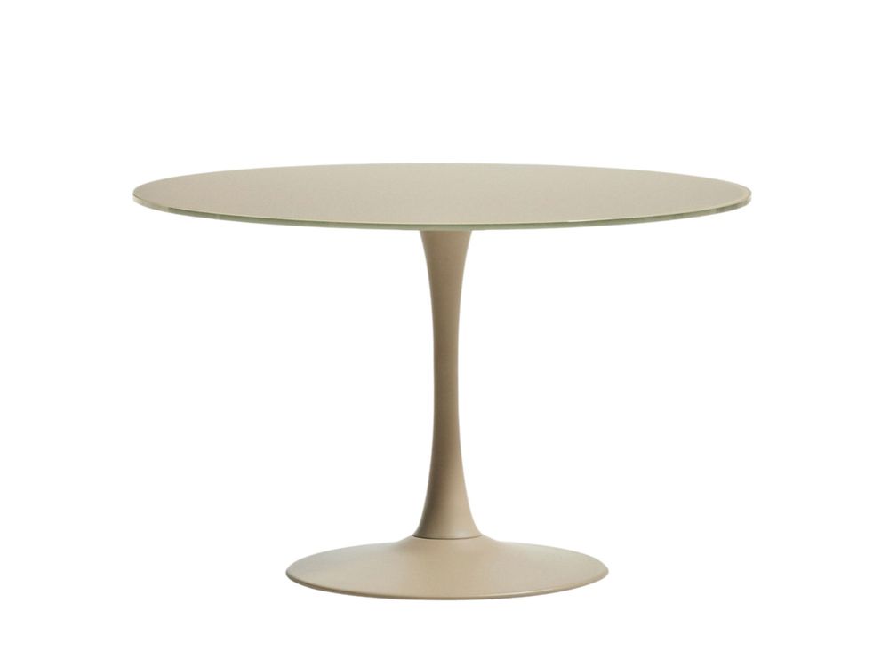 Eetkamertafel VEDIRA - Glas / Bruin KAV T00581CR14