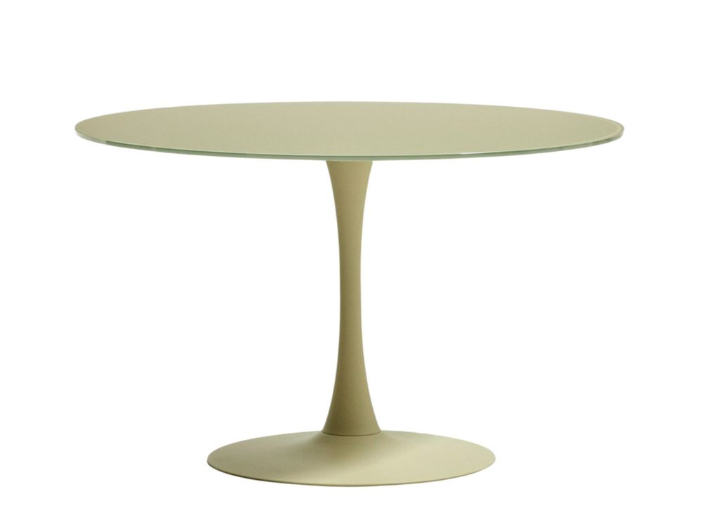 Eetkamertafel VEDIRA - Glas / Bruin KAV T00583CR20