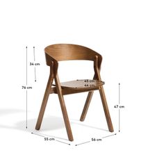 Eetkamerstoel GODIA - Walnoot eikenfineer KAV C00399MF10