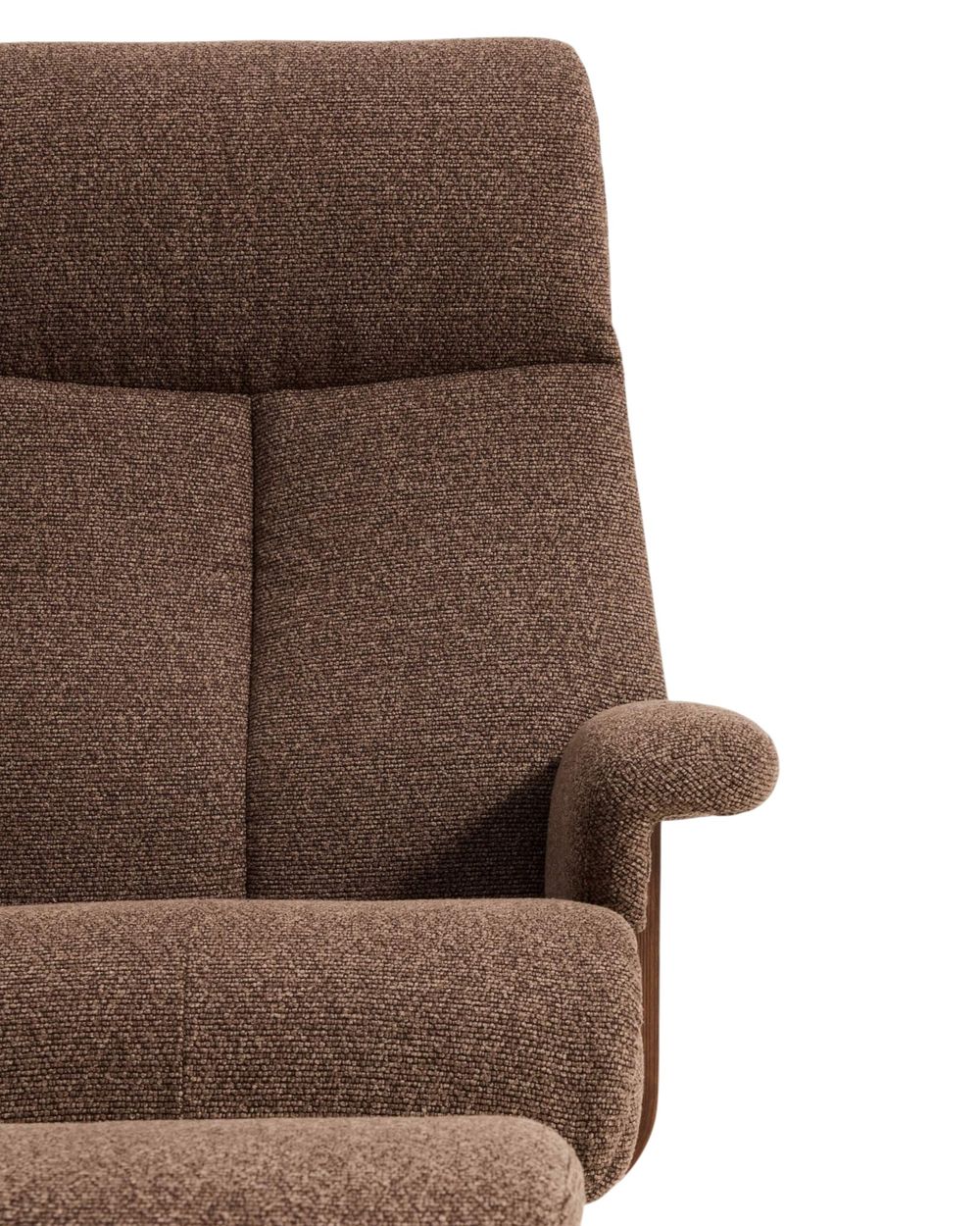Draaifauteuil met voetbank TORIEL - Chocoladebruin KAV S00247FA09