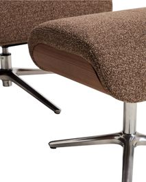 Draaifauteuil met voetbank TORIEL - Chocoladebruin KAV S00247FA09