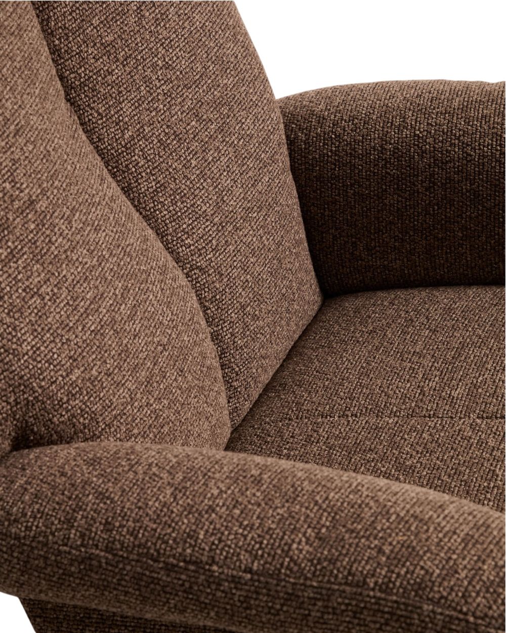 Draaifauteuil met voetbank TORIEL - Chocoladebruin KAV S00247FA09