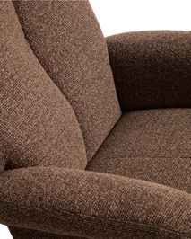 Draaifauteuil met voetbank TORIEL - Chocoladebruin KAV S00247FA09