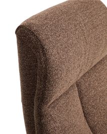 Draaifauteuil met voetbank TORIEL - Chocoladebruin KAV S00247FA09