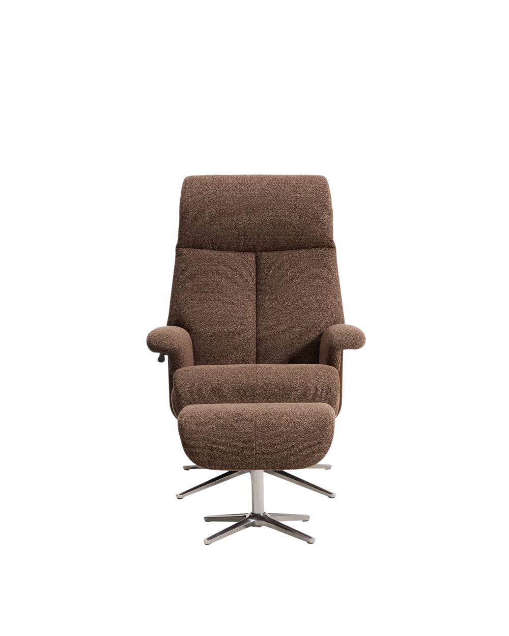 Draaifauteuil met voetbank TORIEL - Chocoladebruin KAV S00247FA09