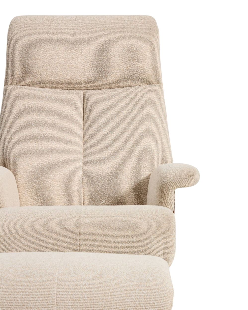 Draaifauteuil met voetbank TORIEL - Chocoladebruin KAV S00247FA12