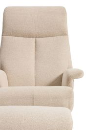 Draaifauteuil met voetbank TORIEL - Chocoladebruin KAV S00247FA12