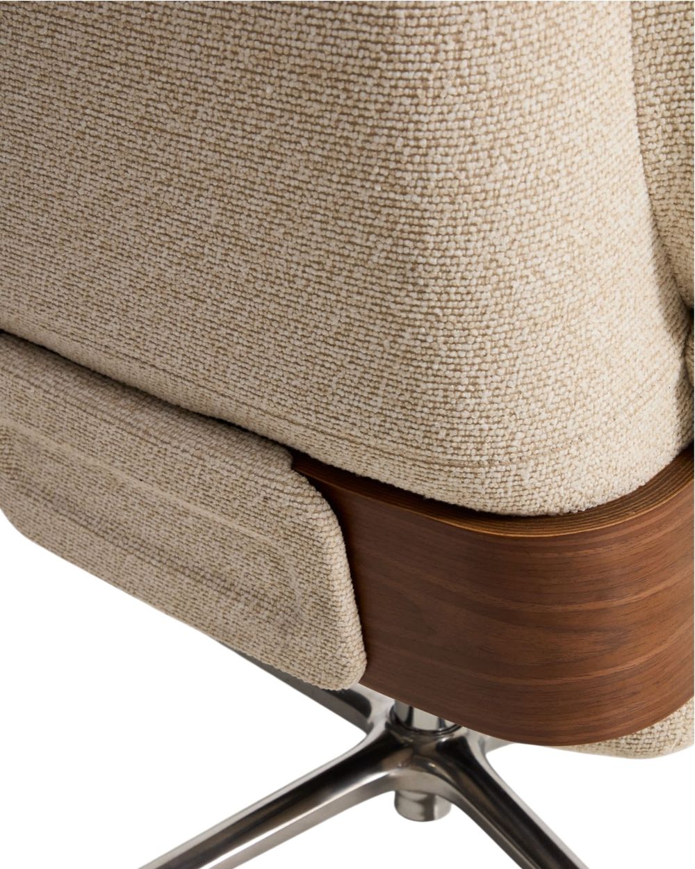 Draaifauteuil met voetbank TORIEL - Chocoladebruin KAV S00247FA12