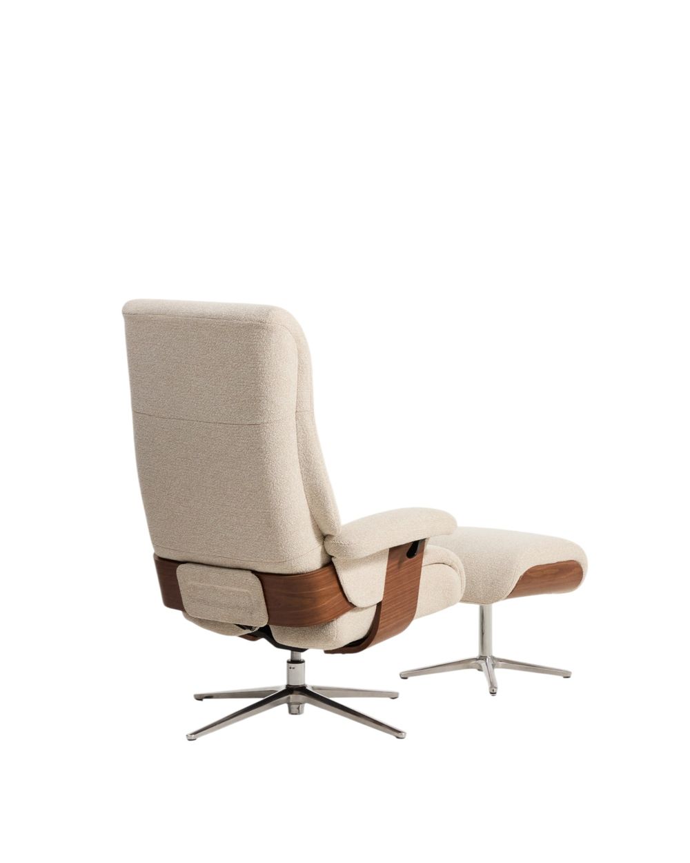 Draaifauteuil met voetbank TORIEL - Chocoladebruin KAV S00247FA12
