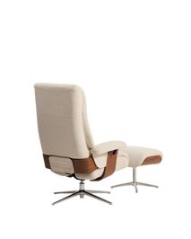 Draaifauteuil met voetbank TORIEL - Chocoladebruin KAV S00247FA12