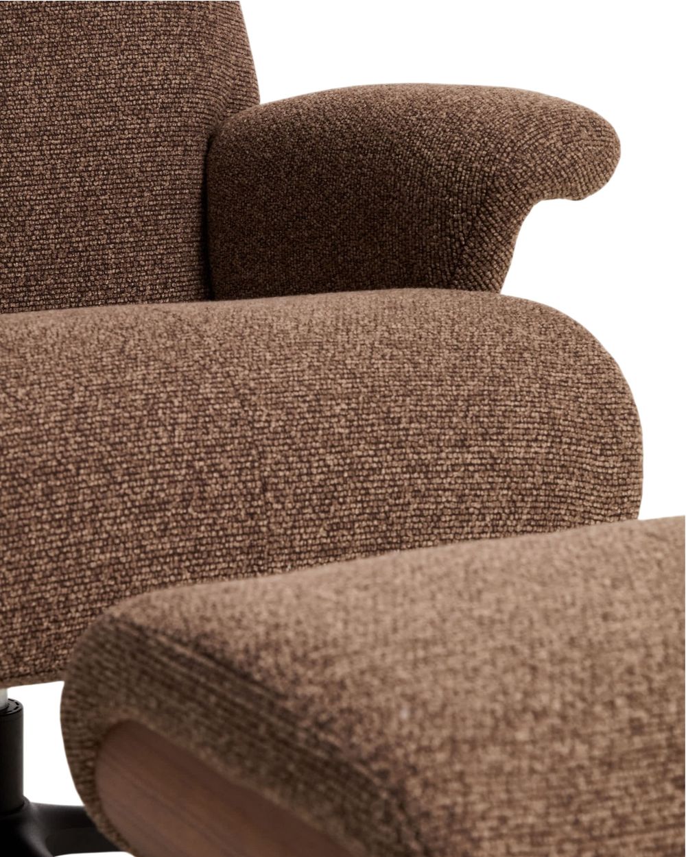Draaifauteuil met voetbank TORIEL - Chocoladebruin KAV S00248FA09