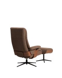 Draaifauteuil met voetbank TORIEL - Chocoladebruin KAV S00248FA09