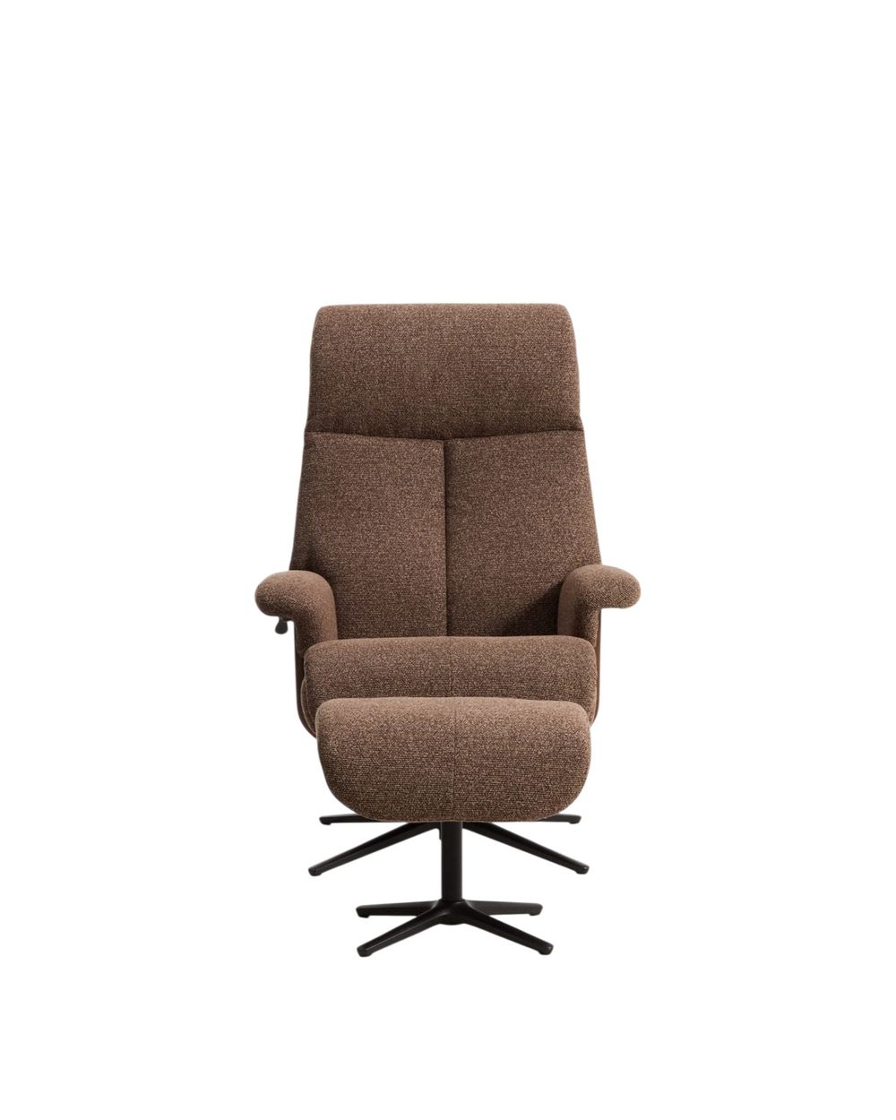 Draaifauteuil met voetbank TORIEL - Chocoladebruin KAV S00248FA09